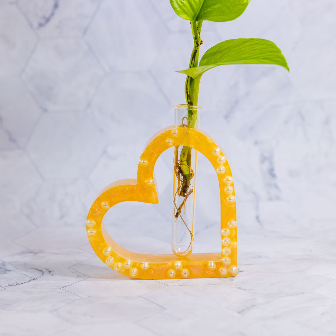 Suporte de Flores Coração