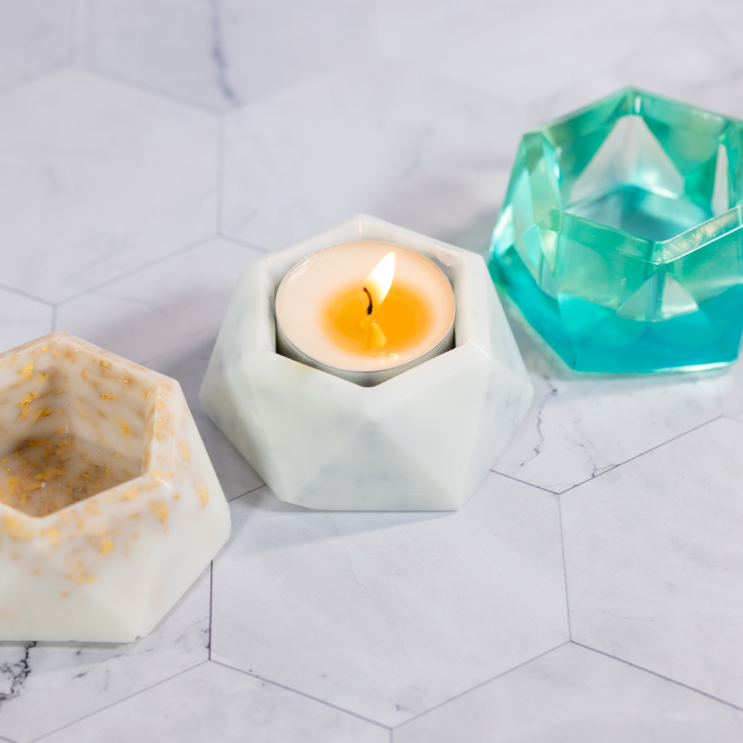 Suporte de Velas Facetado