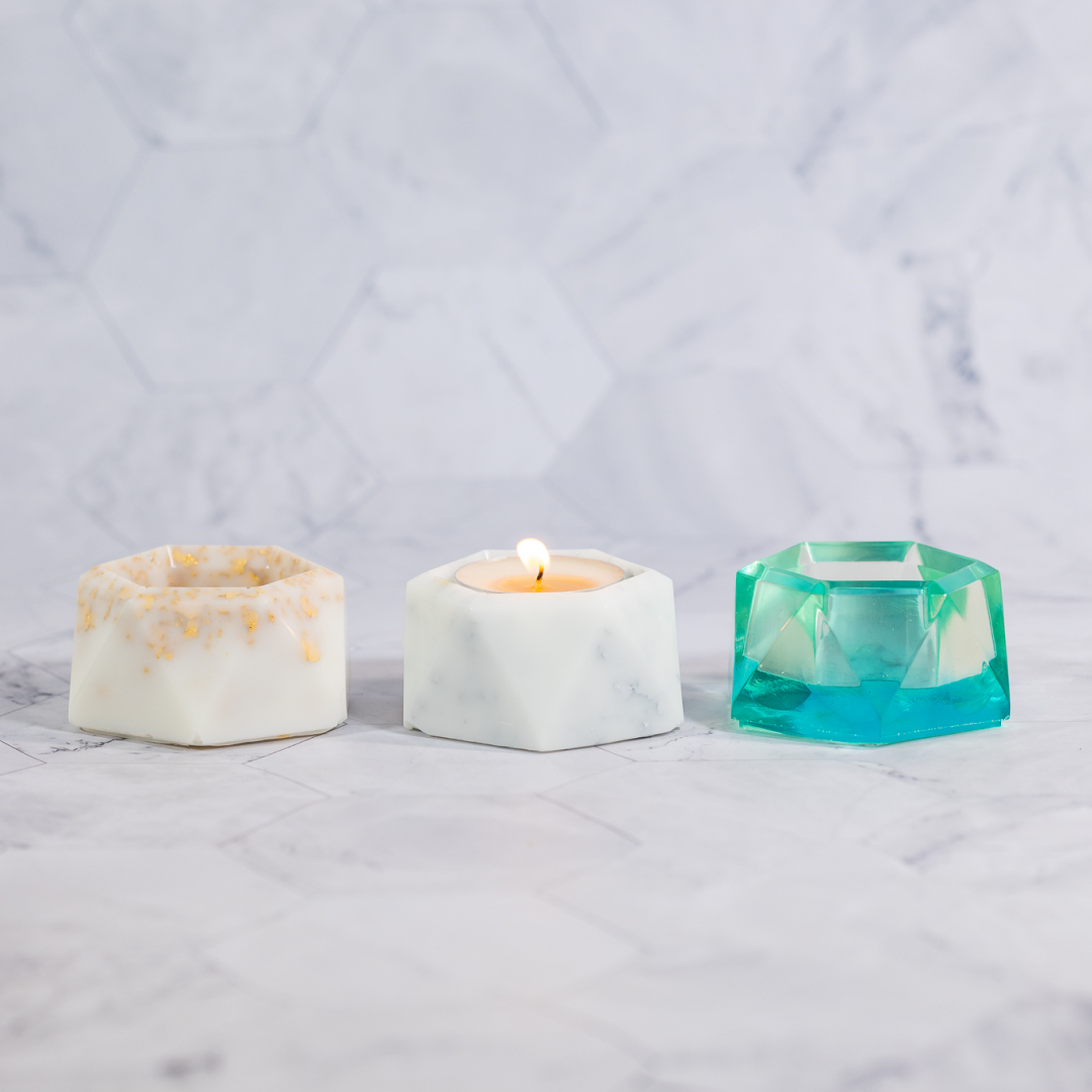 Suporte de Velas Facetado