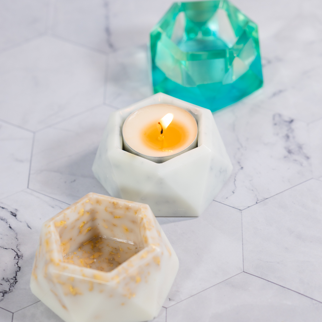 Suporte de Velas Facetado